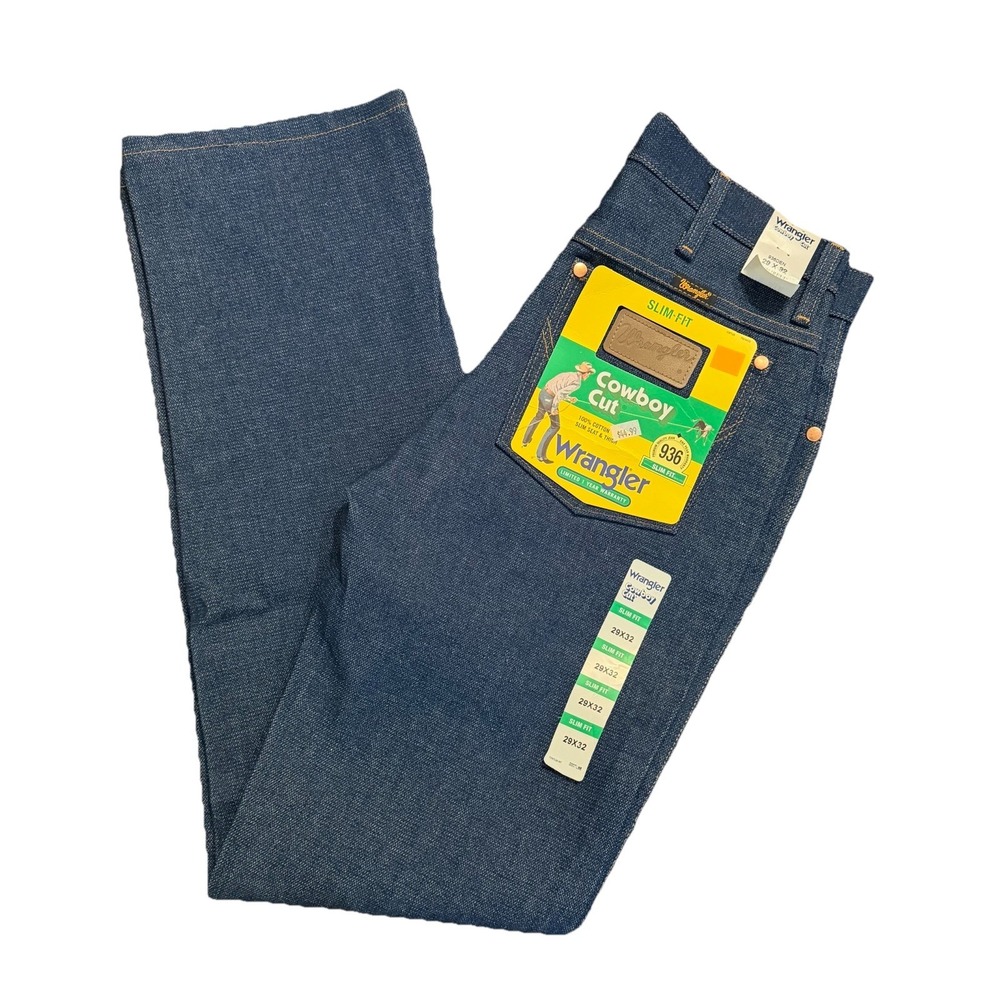 Wrangler 936 Jeans Gorpcore Size W29 X L32 Dark Blue Slim Bootcut Slim Fit NWT